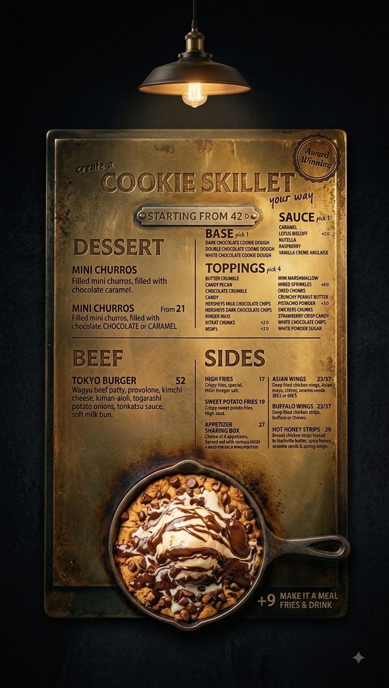 High Joint menu card 1