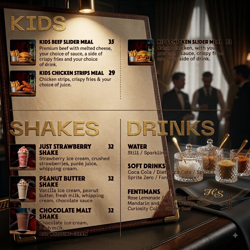 High Joint menu card 5
