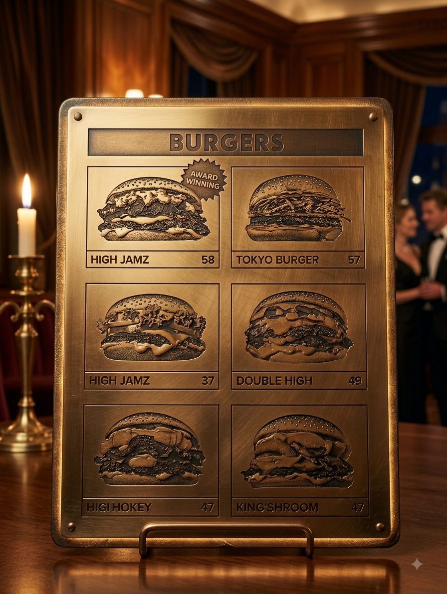 High Joint menu card 6